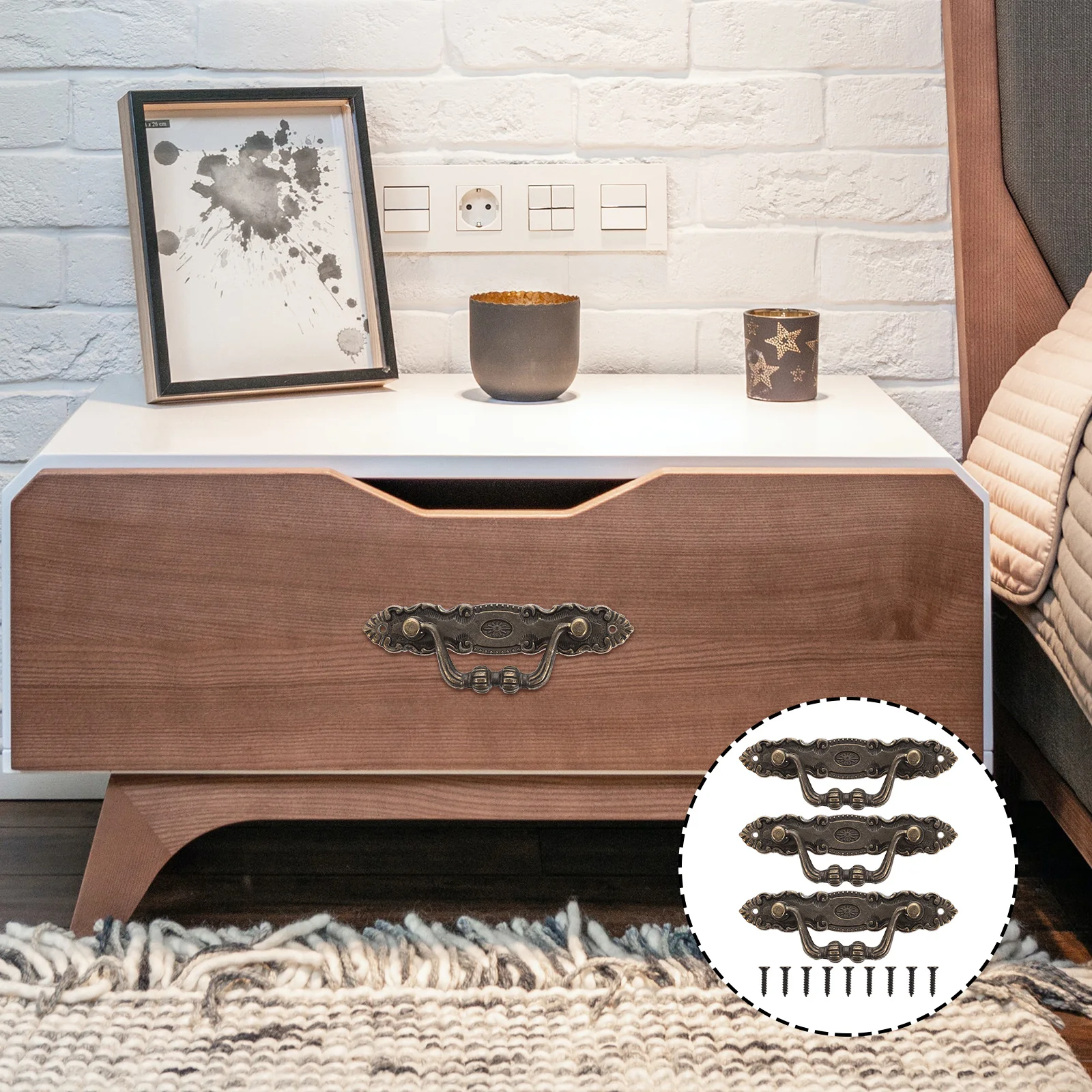 3Sets Cabinet Door Handles Zinc Alloy Vintage Drawer Pulls for Wardrobe Kitchen Furniture Drawer Handles Door Handle
3Sets Cabinet Door Handles Zinc Alloy Vintage Drawer Pulls for Wardrobe Kitchen Furniture Drawer Handles Door Handle