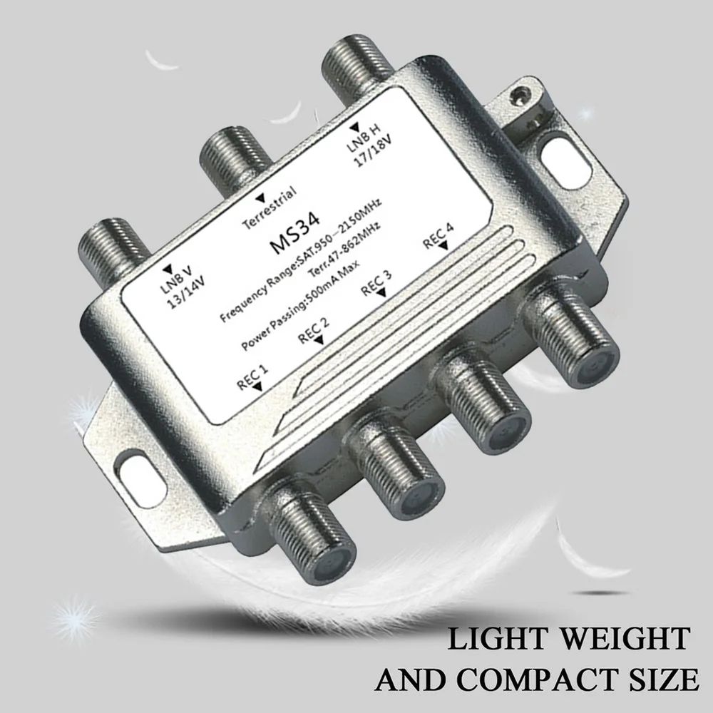 TV Satellite Splitter Antenna Cable MS34EZ 3x4 Satellite MultiSwitch FTA LNB Switch For Cascade 3 in 4 Satellite Separation RF
TV Satellite Splitter Antenna Cable MS34EZ 3x4 Satellite MultiSwitch FTA LNB Switch For Cascade 3 in 4 Satellite Separation RF