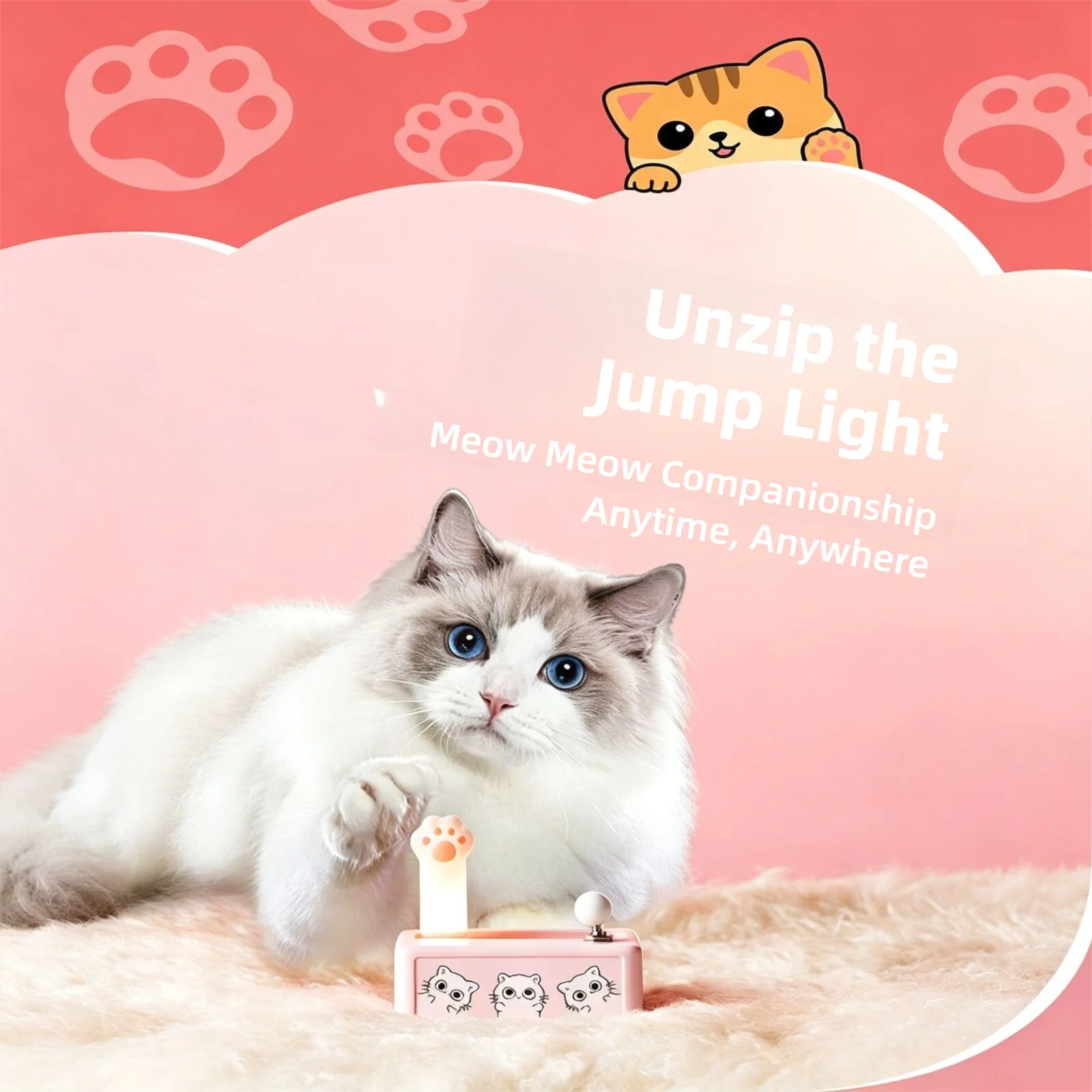 Cute Cat Paw Shape Magnetic Bouncing Night Light Rechargeable Stress Relief Toy Creative Home Bedroom Decor Holiday Gift Lamp
Cute Cat Paw Shape Magnetic Bouncing Night Light Rechargeable Stress Relief Toy Creative Home Bedroom Decor Holiday Gift Lamp