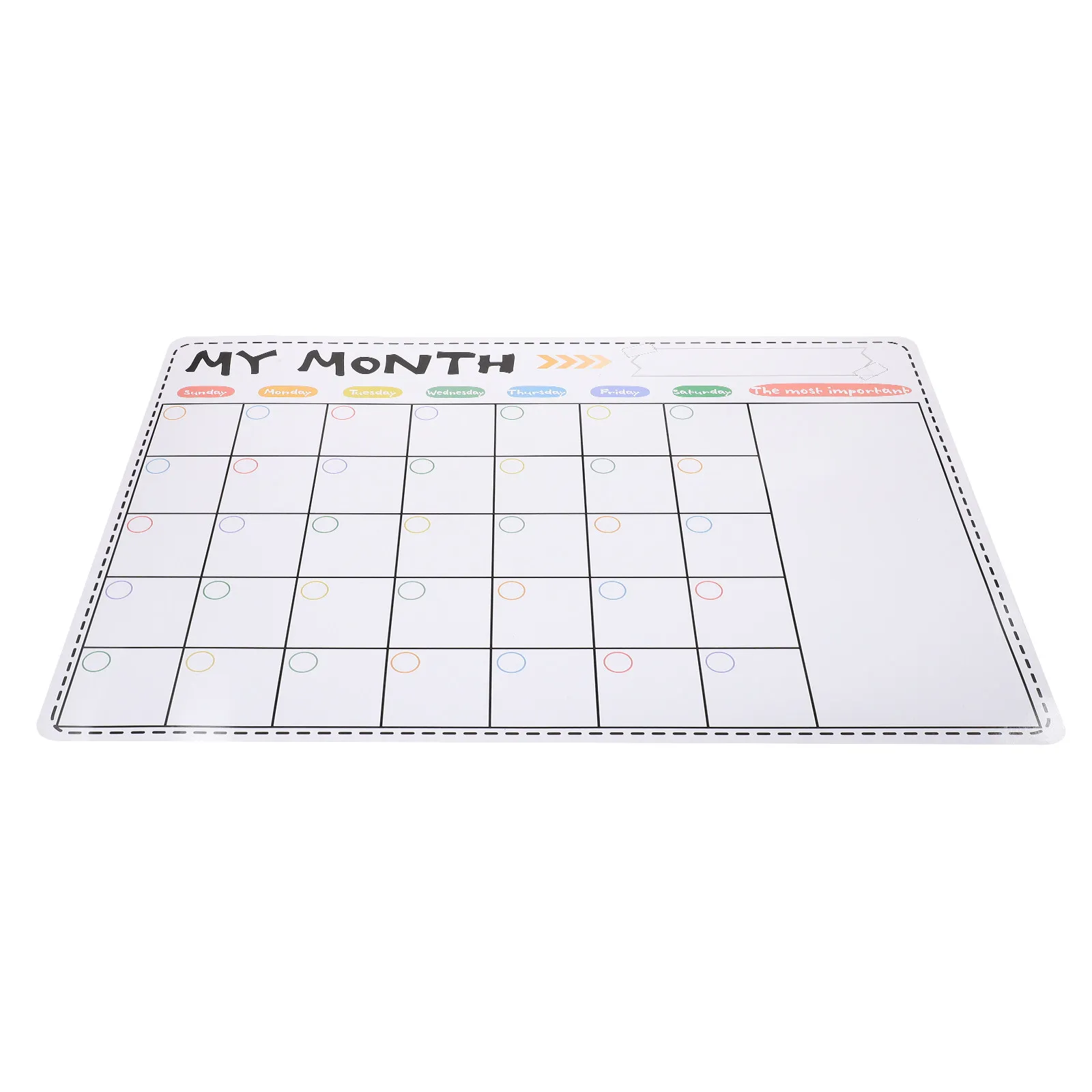 Monthly Message Board Magnetic Whiteboard for Fridge Household Schedule Note Smooth Writing Surface No Trace Wipe Magnetic
Monthly Message Board Magnetic Whiteboard for Fridge Household Schedule Note Smooth Writing Surface No Trace Wipe Magnetic