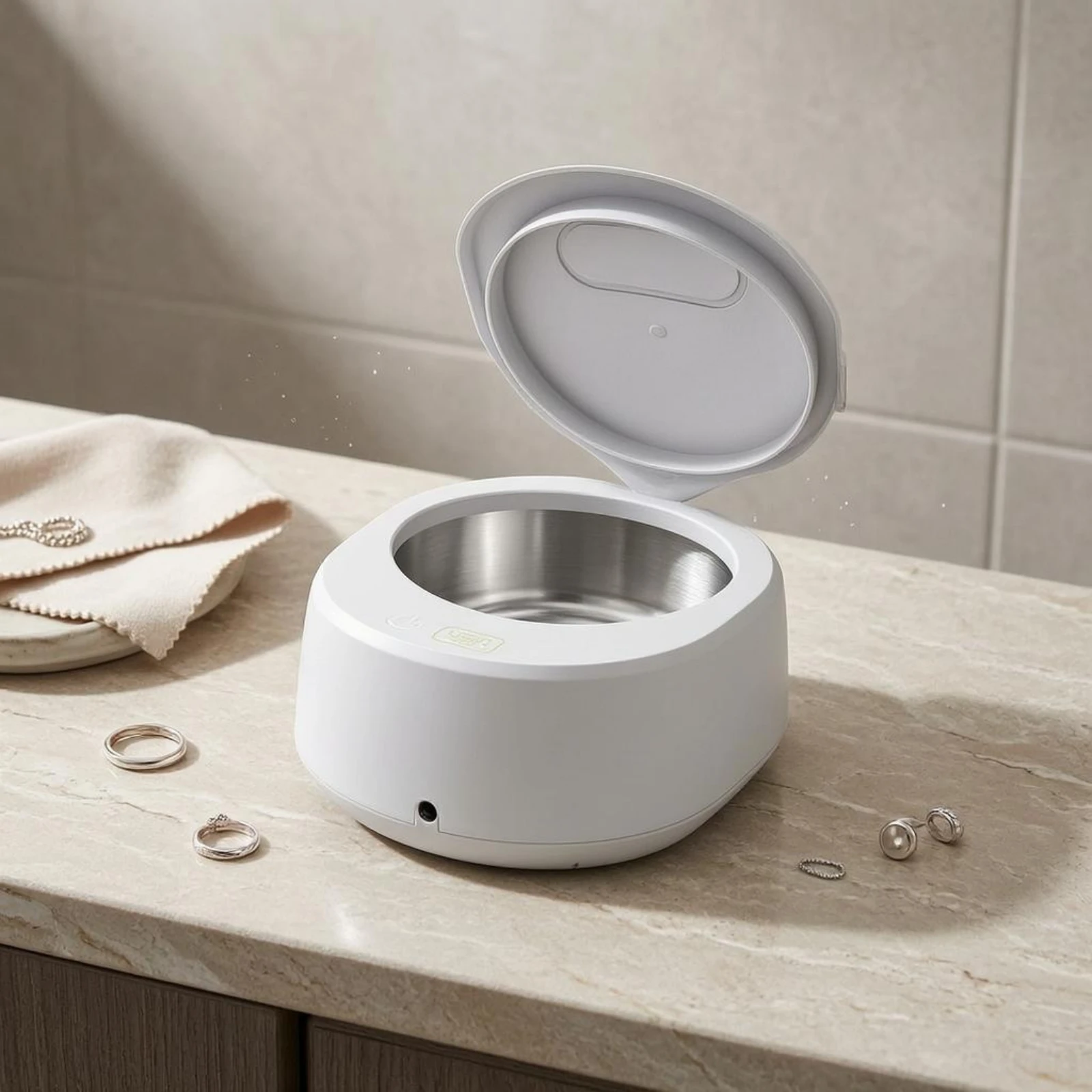Portable Sonic Jewelry Cleaner High-Frequency Vibration Mini Sonic Cleaner Jewelry Cleaning Machine Single-Button-Button Control
Portable Sonic Jewelry Cleaner High-Frequency Vibration Mini Sonic Cleaner Jewelry Cleaning Machine Single-Button-Button Control