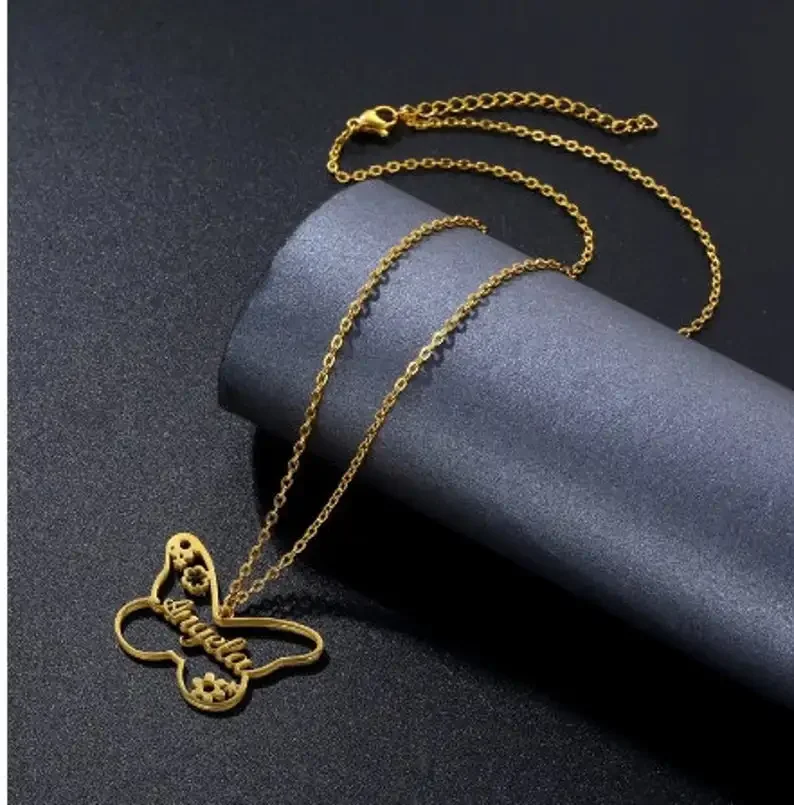 Personalized Custom Butterfly Name Necklaces for Women Stainless Steel Collares Pendant Chain Christmas Jewelry Gift
Personalized Custom Butterfly Name Necklaces for Women Stainless Steel Collares Pendant Chain Christmas Jewelry Gift