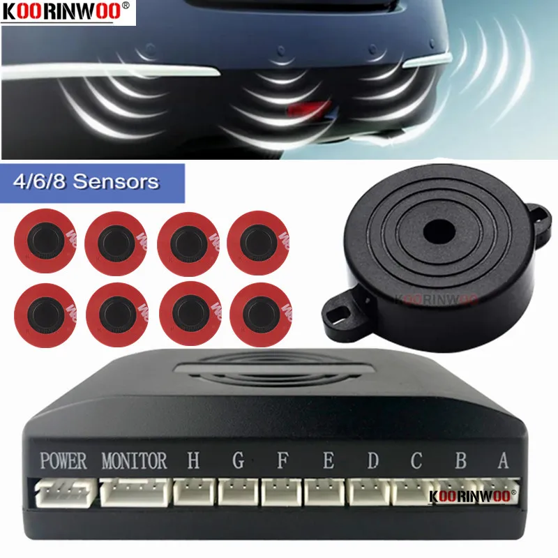 Koorinwoo Car Parktronic Sensor Kit Flat BIBI Buzzer Vechile Backup Radar Sound Alert Indicator Probe System Parking Accesorries
Koorinwoo Car Parktronic Sensor Kit Flat BIBI Buzzer Vechile Backup Radar Sound Alert Indicator Probe System Parking Accesorries