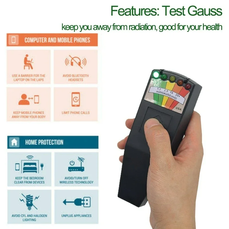 Radiation detector digital electromotive force meter Gauss meter handheld dosimeter tester electromagnetic field Radiation meter
Radiation detector digital electromotive force meter Gauss meter handheld dosimeter tester electromagnetic field Radiation meter