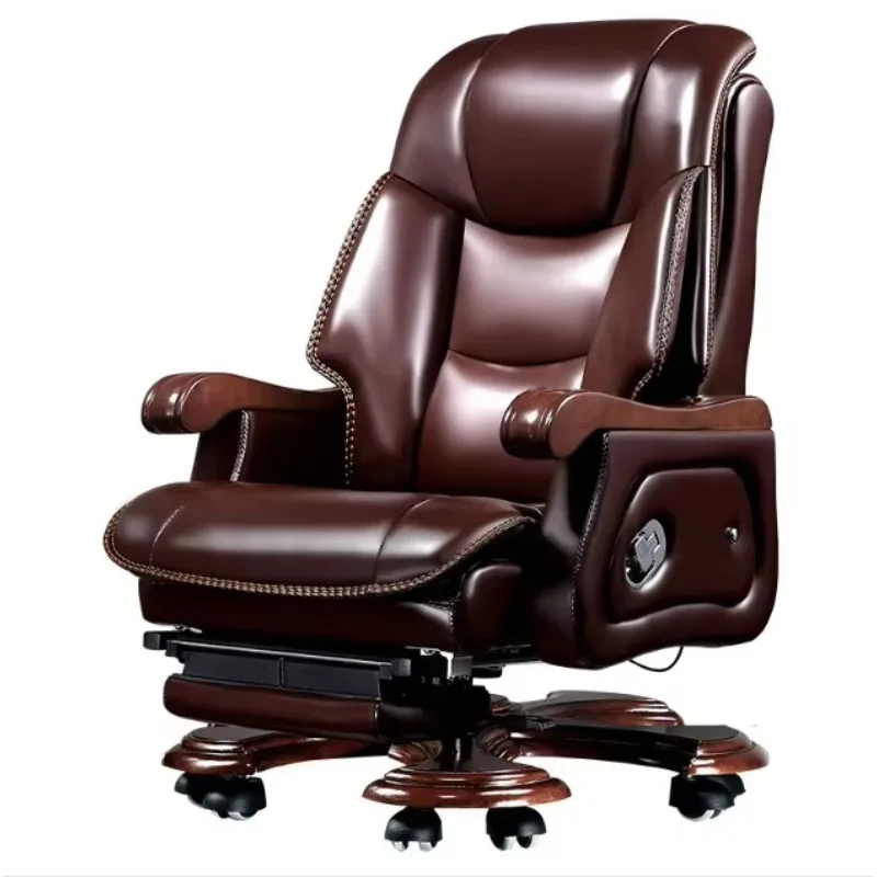 Modern Design Comfort Genuine Real Leather Ergonomic High Back Executive Office Chair With Footrest
Modern Design Comfort Genuine Real Leather Ergonomic High Back Executive Office Chair With Footrest