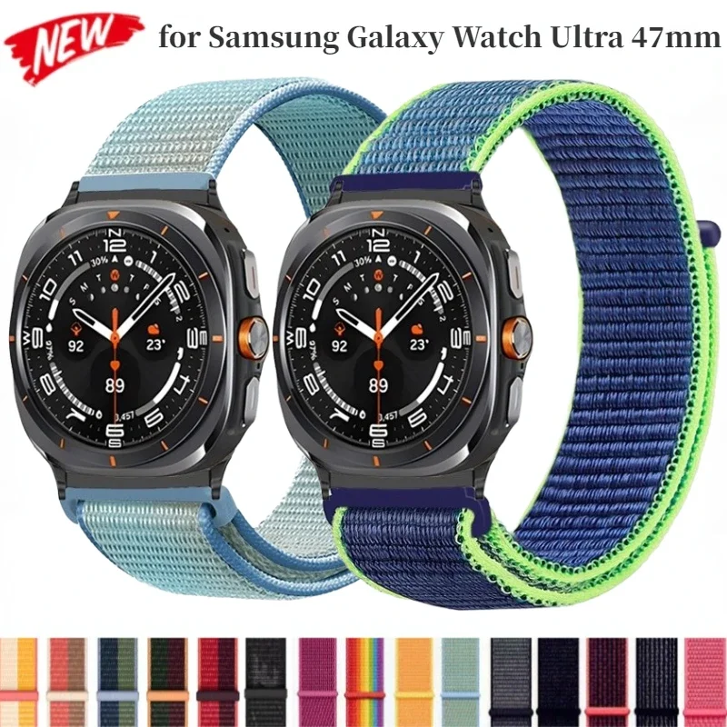 Sports Nylon Loop Watchband for Samsung Galaxy Watch Ultra 47mm Adjustable Bracelet for Galaxy Watch Ultra Accessories Wristband 
Sports Nylon Loop Watchband for Samsung Galaxy Watch Ultra 47mm Adjustable Bracelet for Galaxy Watch Ultra Accessories Wristband