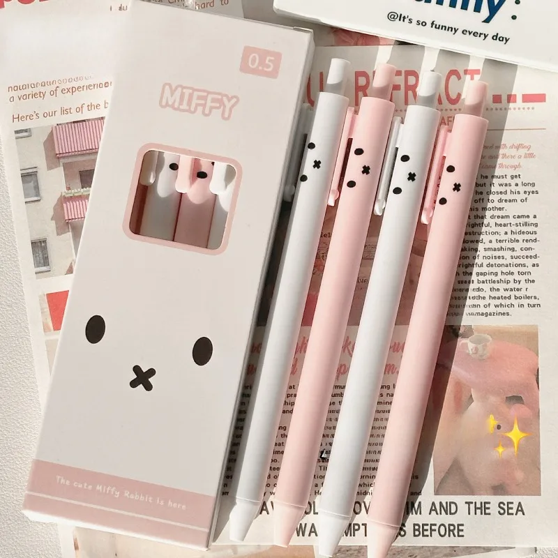 4PCS Hot Kawaii Miffy Series Press The Pen Cute Cartoon Creativity Printing 0.5mm Smooth Quick-drying and Durable Gel Pen
4PCS Hot Kawaii Miffy Series Press The Pen Cute Cartoon Creativity Printing 0.5mm Smooth Quick-drying and Durable Gel Pen