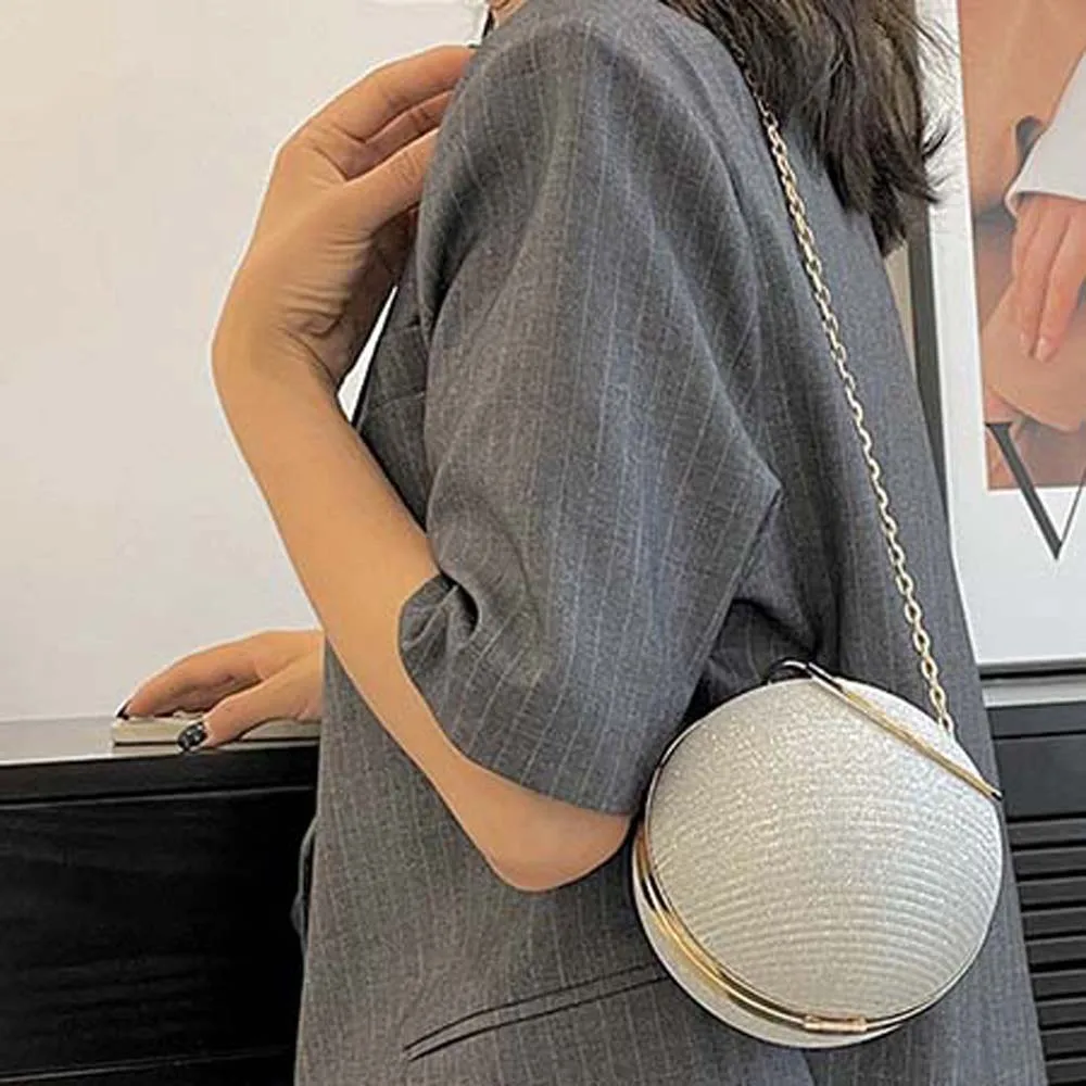 Shoulder Bag Elegant Spherical Chain Handbag Shiny Luxury Evening Banquet Bag Polyester 3D Ladies Clutch Pouch Wedding
Shoulder Bag Elegant Spherical Chain Handbag Shiny Luxury Evening Banquet Bag Polyester 3D Ladies Clutch Pouch Wedding