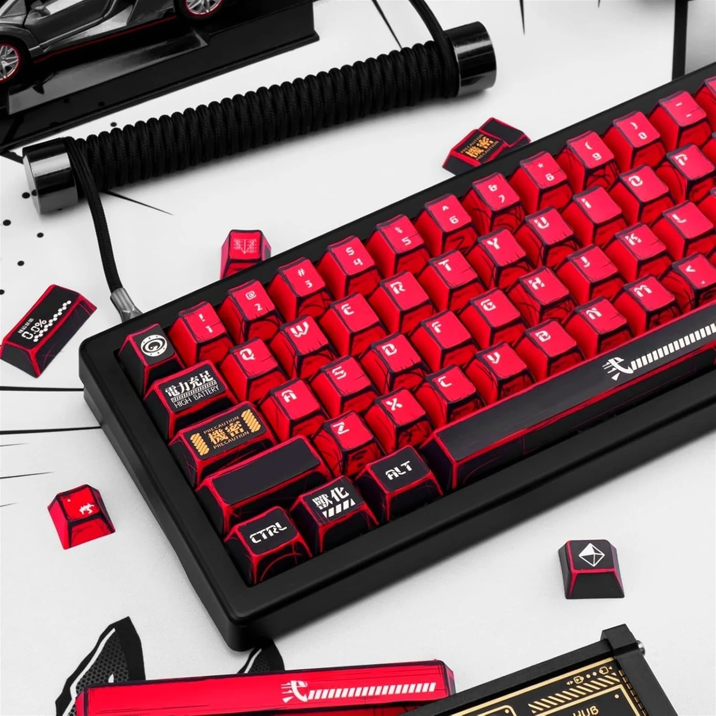 Anime Graffiti PBT Keycaps Cherry Profile 137 Keys Red Black for Wooting Mechanical Keyboard
Anime Graffiti PBT Keycaps Cherry Profile 137 Keys Red Black for Wooting Mechanical Keyboard