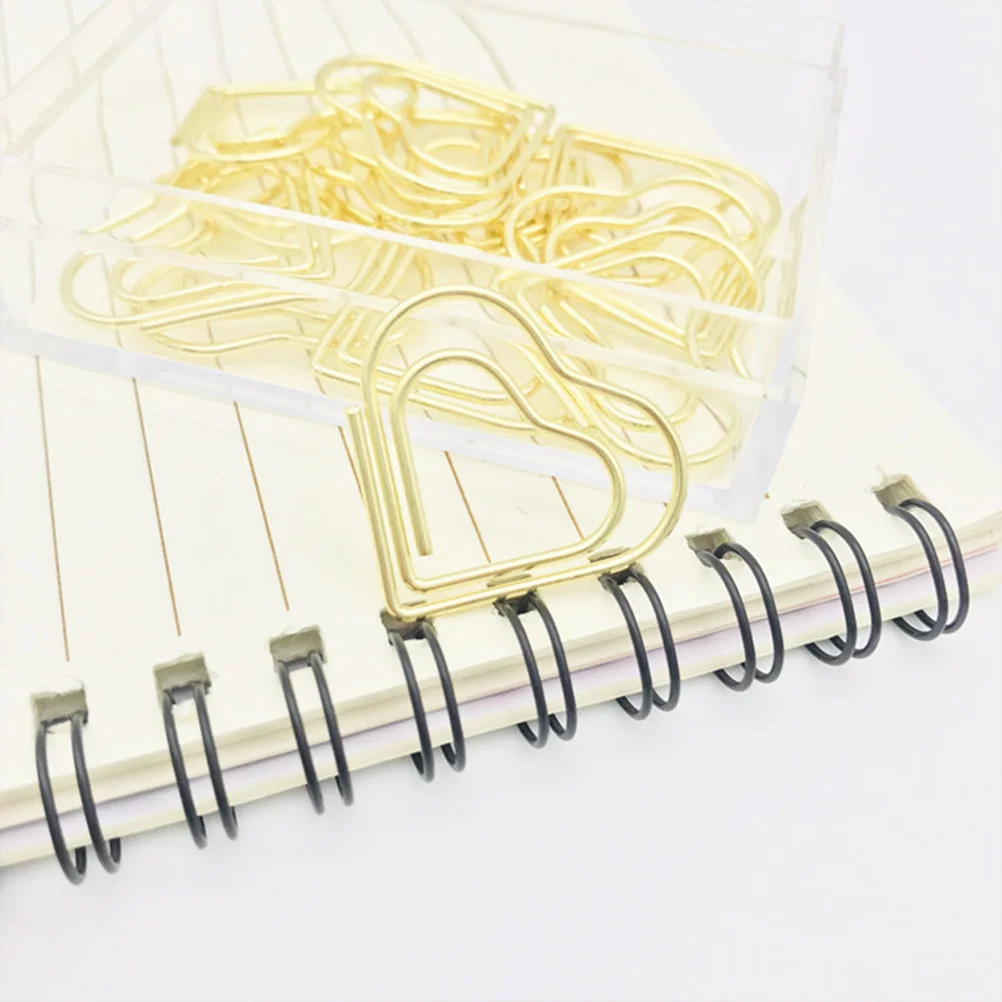 20 Pcs Love Paper Clip Diary Clips Vintage Metal Heart-shaped Bookmark Creative Holder Clamp Fine 
20 Pcs Love Paper Clip Diary Clips Vintage Metal Heart-shaped Bookmark Creative Holder Clamp Fine