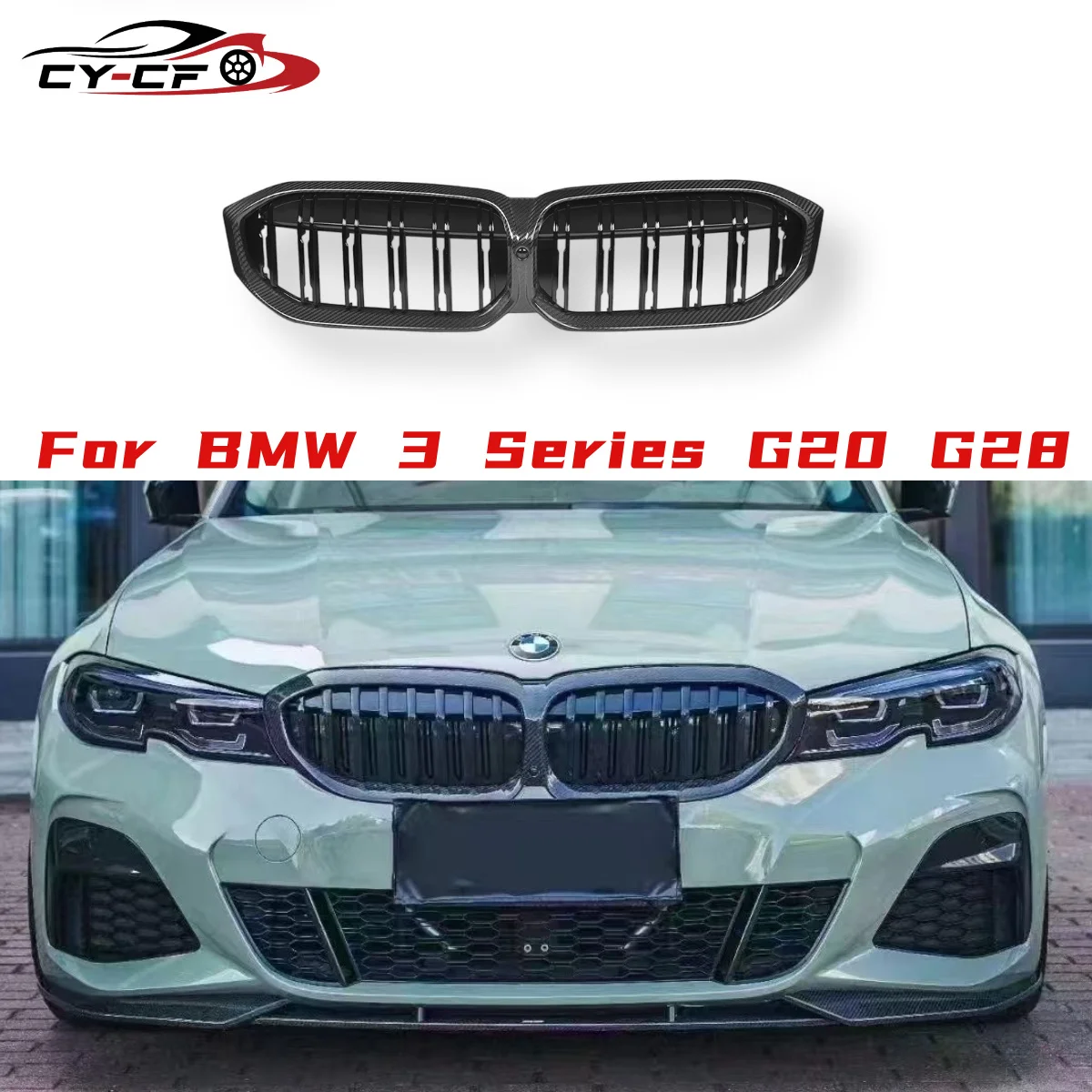 For BMW 3 Series G20 G21 G28 2019-2023 Front Kidney Bumper Carbon Grills Gloss Black Racing Grille 316i 318i 320i Accessories
For BMW 3 Series G20 G21 G28 2019-2023 Front Kidney Bumper Carbon Grills Gloss Black Racing Grille 316i 318i 320i Accessories