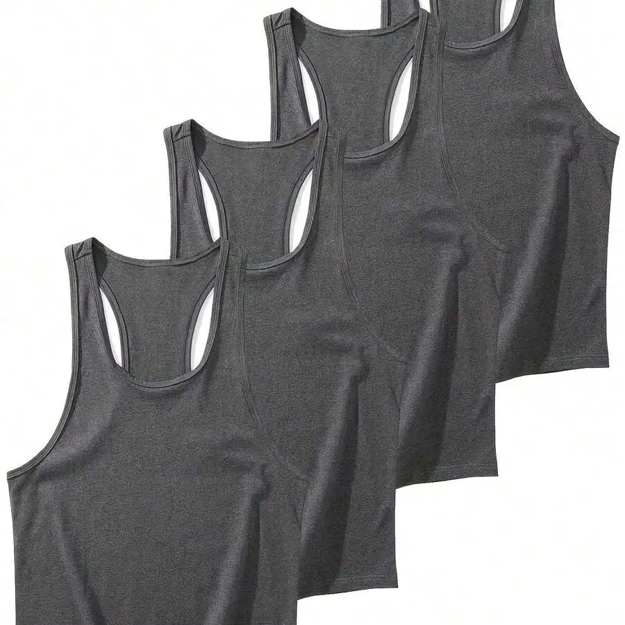 Four Pack Mens Minimalist Solid Color Y-Back Sleeveless Tank Tops For Fitness Sports
Four Pack Mens Minimalist Solid Color Y-Back Sleeveless Tank Tops For Fitness Sports