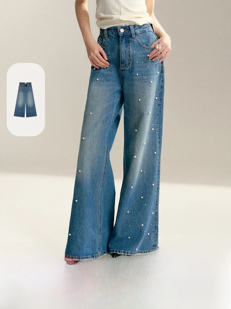 Elegant High Waist Wide Leg Jeans Glittering Button Closure Winter Ladies Fashion High Waist Jeans by 16DEWS No Stretch Fabric
Elegant High Waist Wide Leg Jeans Glittering Button Closure Winter Ladies Fashion High Waist Jeans by 16DEWS No Stretch Fabric