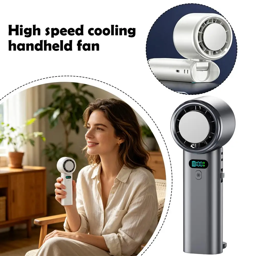 High-Speed Ice Compress Handheld Fan, USB Rechargeable Portable Mini Fan with Digital Display, Foldable for Travel & Outdoor
High-Speed Ice Compress Handheld Fan, USB Rechargeable Portable Mini Fan with Digital Display, Foldable for Travel & Outdoor