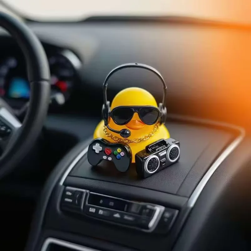 Cool Hip Hop Music Duck Car Decorations Rubber Ducks Cute Dashboard Rubber Ducks for Car Ornament with Headphone Game Player
Cool Hip Hop Music Duck Car Decorations Rubber Ducks Cute Dashboard Rubber Ducks for Car Ornament with Headphone Game Player