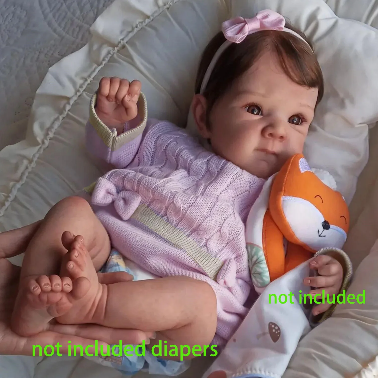 BZDOLL 45cm 18 Inch Full Vinyl Body Reborn Baby Doll Toy For Girl Lovely Babies Doll Lifelike Handmade Birthday Gift Doll
BZDOLL 45cm 18 Inch Full Vinyl Body Reborn Baby Doll Toy For Girl Lovely Babies Doll Lifelike Handmade Birthday Gift Doll