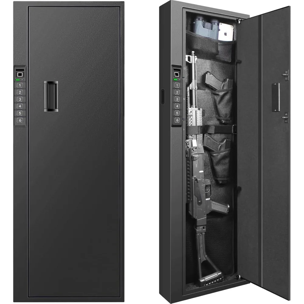 Gun Safe for Rifle, Shotguns, Pistols, Compact Long Gun Safe, Quick Access Fingerprint Gun Safe Firearm Case
Gun Safe for Rifle, Shotguns, Pistols, Compact Long Gun Safe, Quick Access Fingerprint Gun Safe Firearm Case