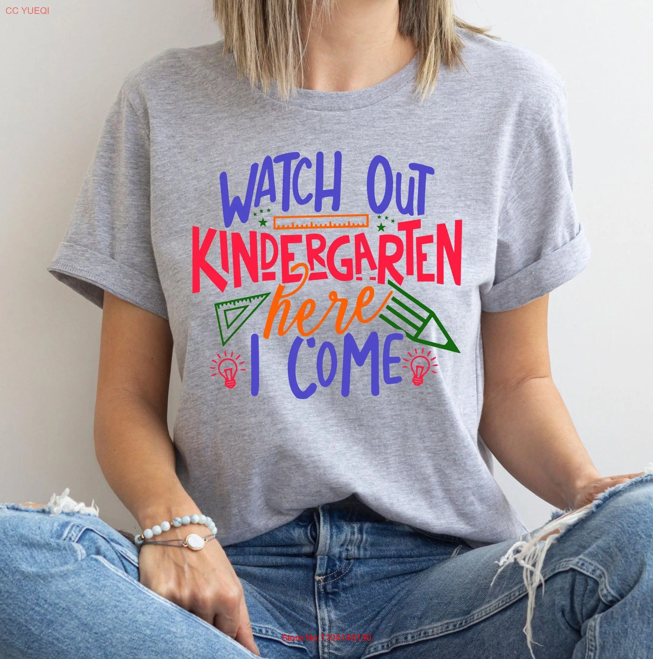 Watch Out Kindergarten Here I Come T Shirt Teacher Mama Toddler Matching long or short sleeves
Watch Out Kindergarten Here I Come T Shirt Teacher Mama Toddler Matching long or short sleeves