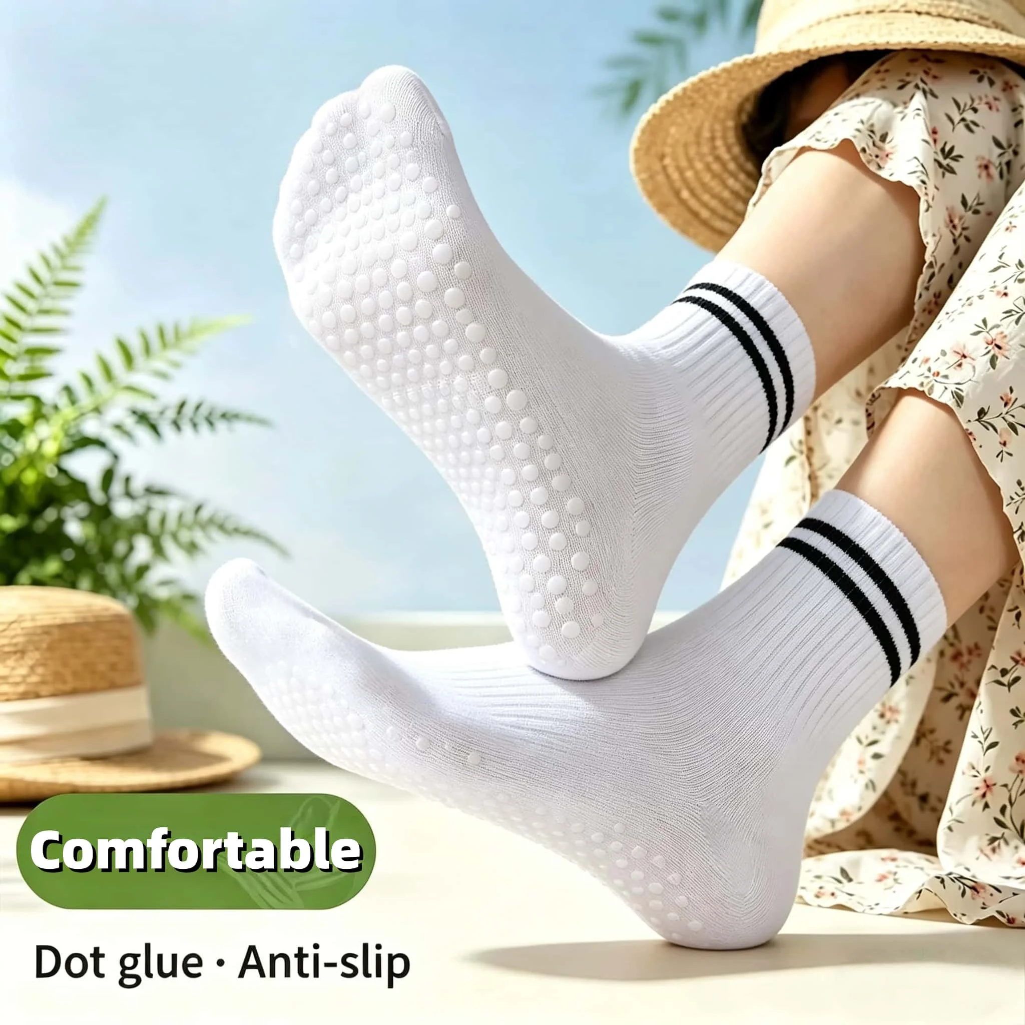 Women's Breathable Skin-Friendly Non-Slip Yoga Socks Silicone Dot Grip Floor Socks for Home Stylish Daily
Women's Breathable Skin-Friendly Non-Slip Yoga Socks Silicone Dot Grip Floor Socks for Home Stylish Daily