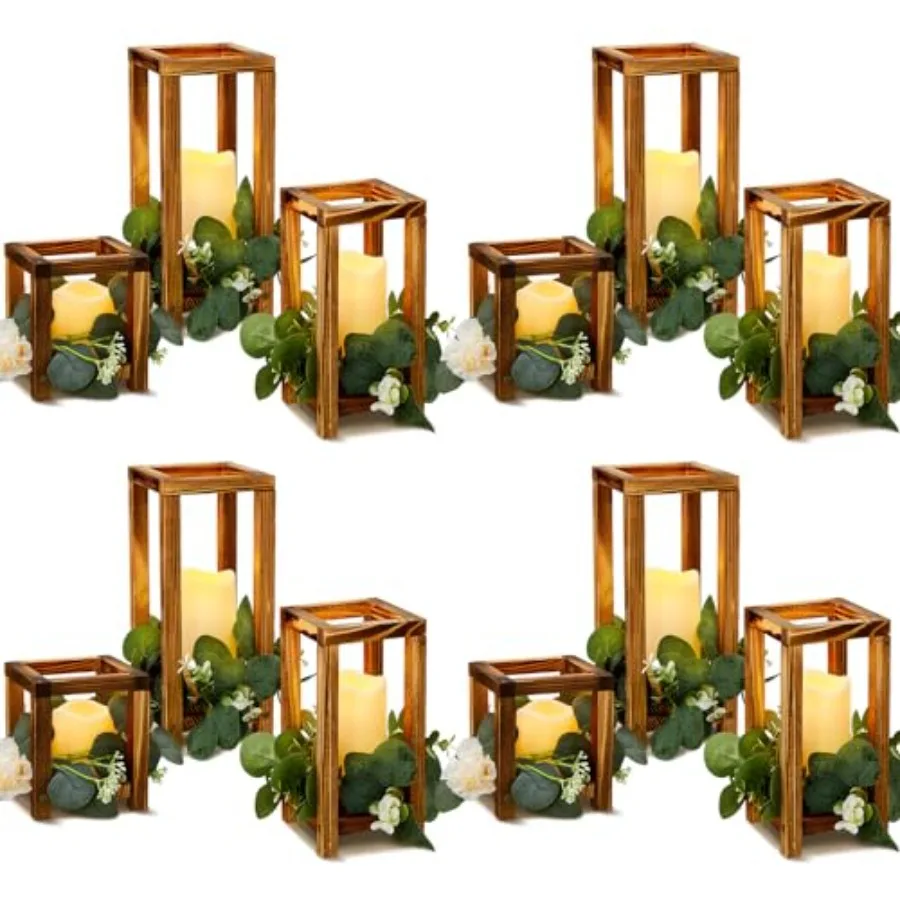 24 Pcs Wooden Candle Lantern Include 12 Wedding Lantern Centerpiece 12 Flameless Decorative Candles Holders Wedding Centerpiece
24 Pcs Wooden Candle Lantern Include 12 Wedding Lantern Centerpiece 12 Flameless Decorative Candles Holders Wedding Centerpiece