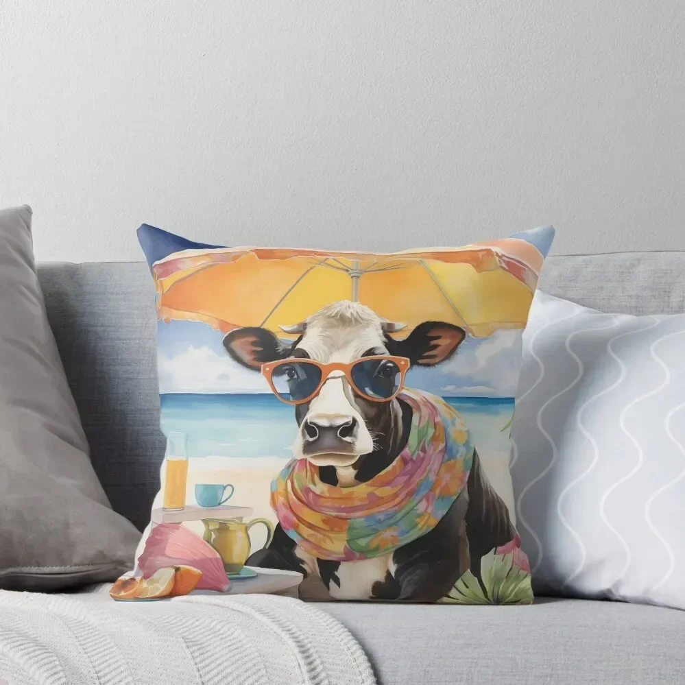 Beach Vacation Cow with Sunglasses - Whimsical Summer Holiday Illustration Throw Pillow pillow pillowcase pillow
Beach Vacation Cow with Sunglasses - Whimsical Summer Holiday Illustration Throw Pillow pillow pillowcase pillow