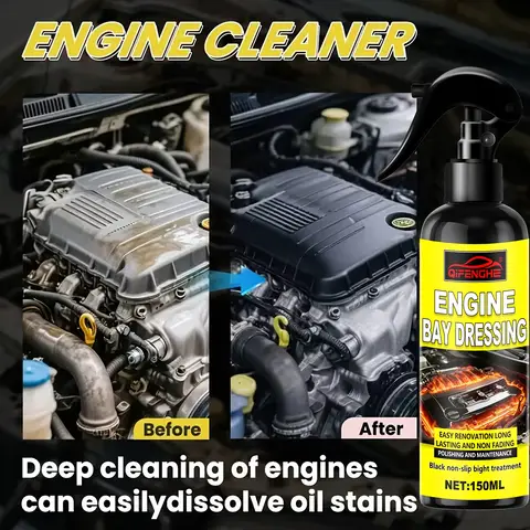 Limpador de Motor Automotivo: Desengraxante de Ação Rápida para Remoção de Manchas de Óleo Pesado, Pulverizador de Lavagem para Compartimento do Motor 5.07oz, Limpador de Motor para