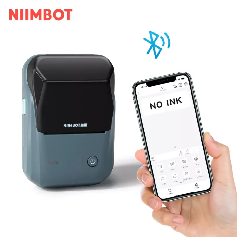 Niimbot B1 Barcode Qr Code Label Portable Printer 2 Inch Wireless Mobile Jewelry Thermal Sticker Mini Barcode Label Printer
Niimbot B1 Barcode Qr Code Label Portable Printer 2 Inch Wireless Mobile Jewelry Thermal Sticker Mini Barcode Label Printer