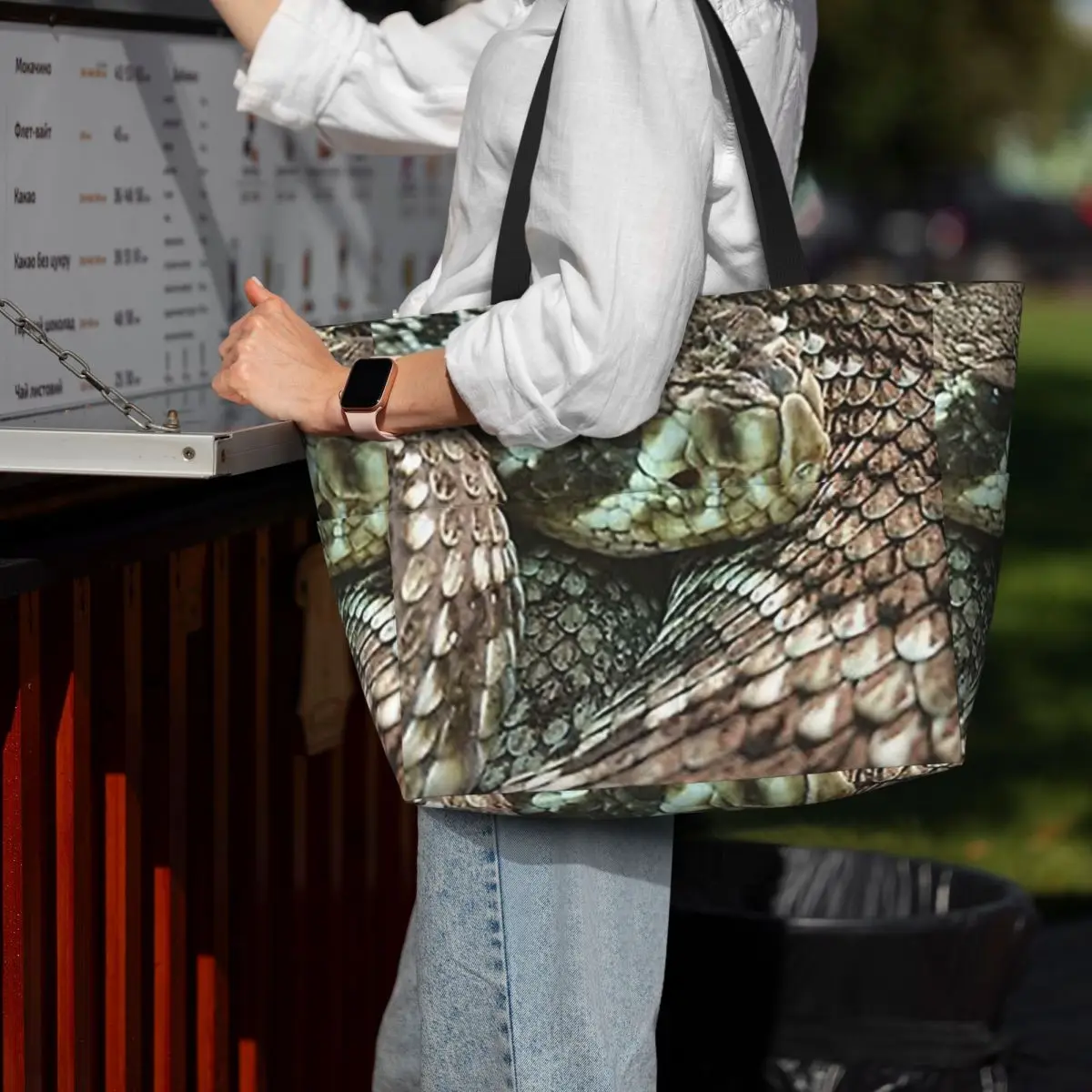 Змея, спиральная ромбовидная спинка, гремучая змея, пляжная большая сумка, спортивная сумка для спортзала, йоги, большая сумка, женская дорожная сумка, сумка для фитнеса
Змея, спиральная ромбовидная спинка, гремучая змея, пляжная большая сумка, спортивная сумка для спортзала, йоги, большая сумка, женская дорожная сумка, сумка для фитнеса