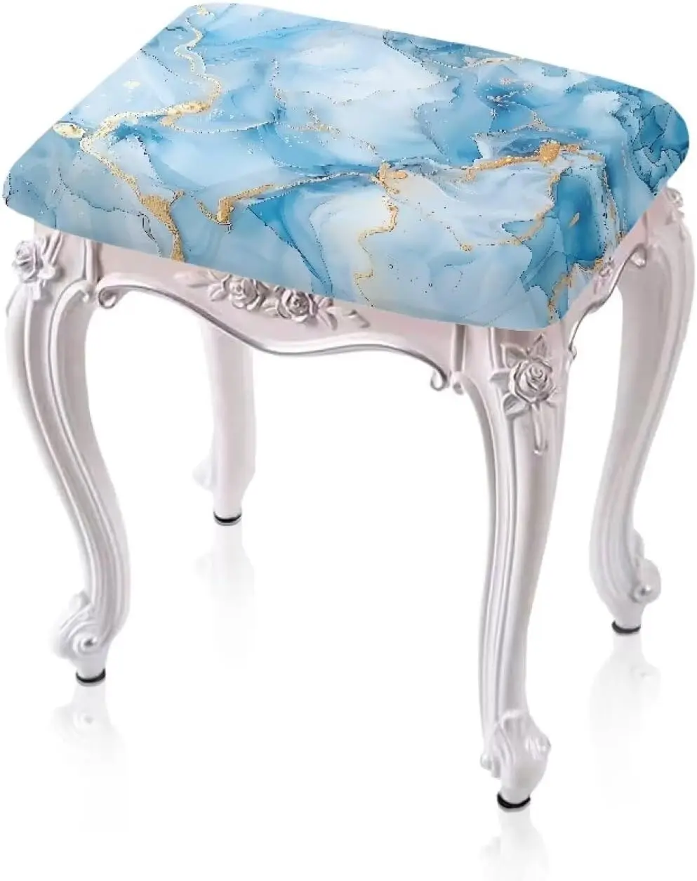 Blue Gold Marble Print Rec Vanity Stool Covers High Stool Seat Cover Breathable Soft Chairs Cushion Protector For Bedroom
Blue Gold Marble Print Rec Vanity Stool Covers High Stool Seat Cover Breathable Soft Chairs Cushion Protector For Bedroom