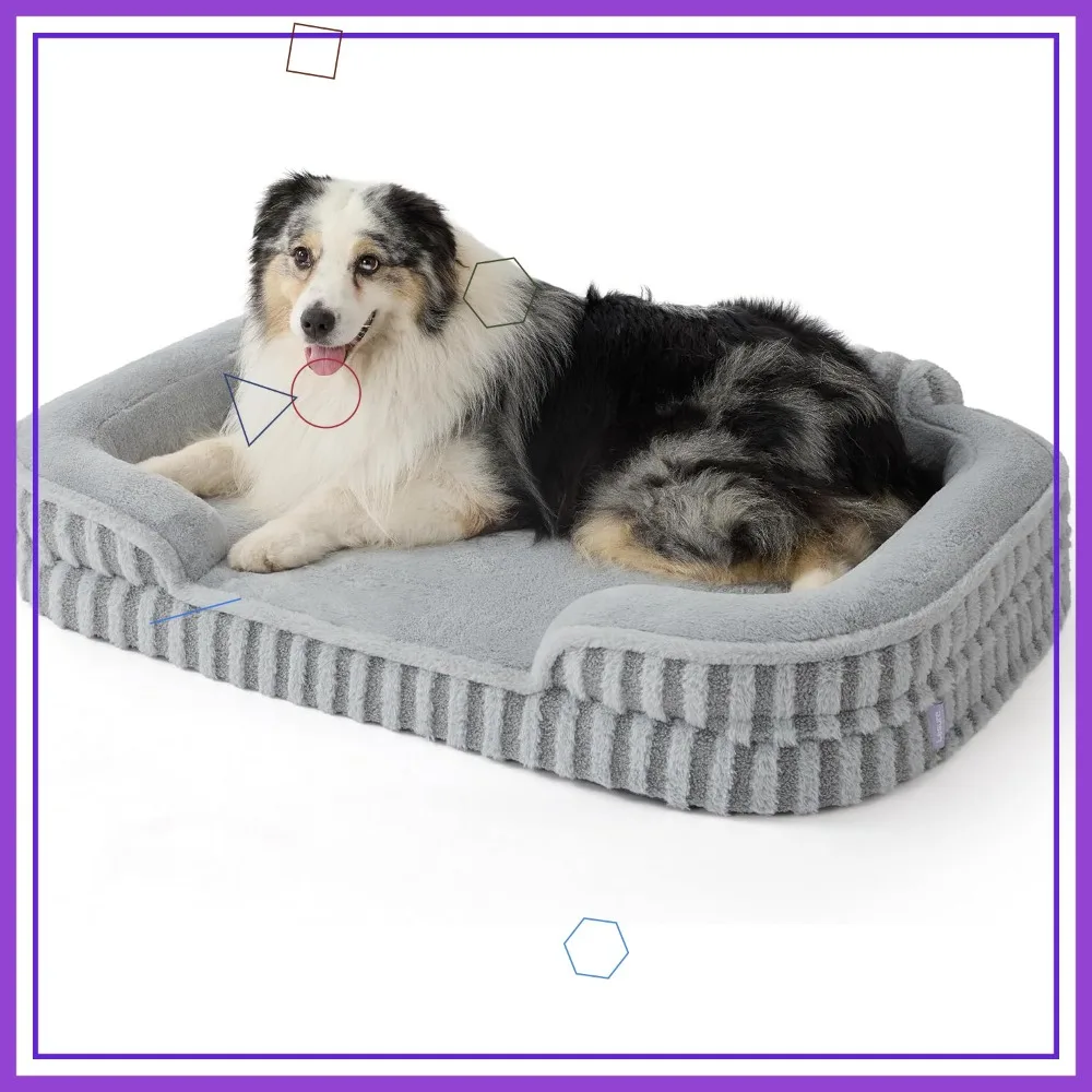 Orthopedic Dog Bed for Extra Large Dogs, Waterproof XL Pet Sofa with Egg-Crate Foam, Washable Cover, Grey
Orthopedic Dog Bed for Extra Large Dogs, Waterproof XL Pet Sofa with Egg-Crate Foam, Washable Cover, Grey