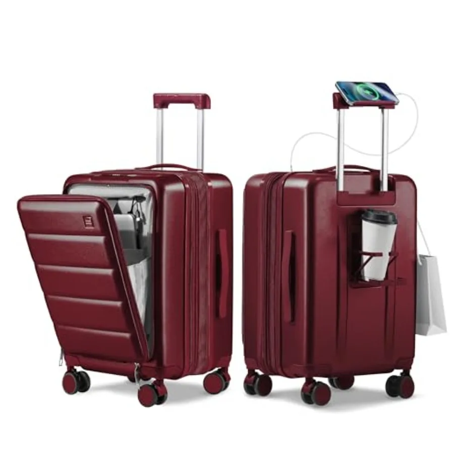 20IN Carry On Luggage Airline Approved - Expandable Hardside Suitcase with 16" Laptop Compartment, Cup Holder, Phone Mount, USB
20IN Carry On Luggage Airline Approved - Expandable Hardside Suitcase with 16" Laptop Compartment, Cup Holder, Phone Mount, USB
