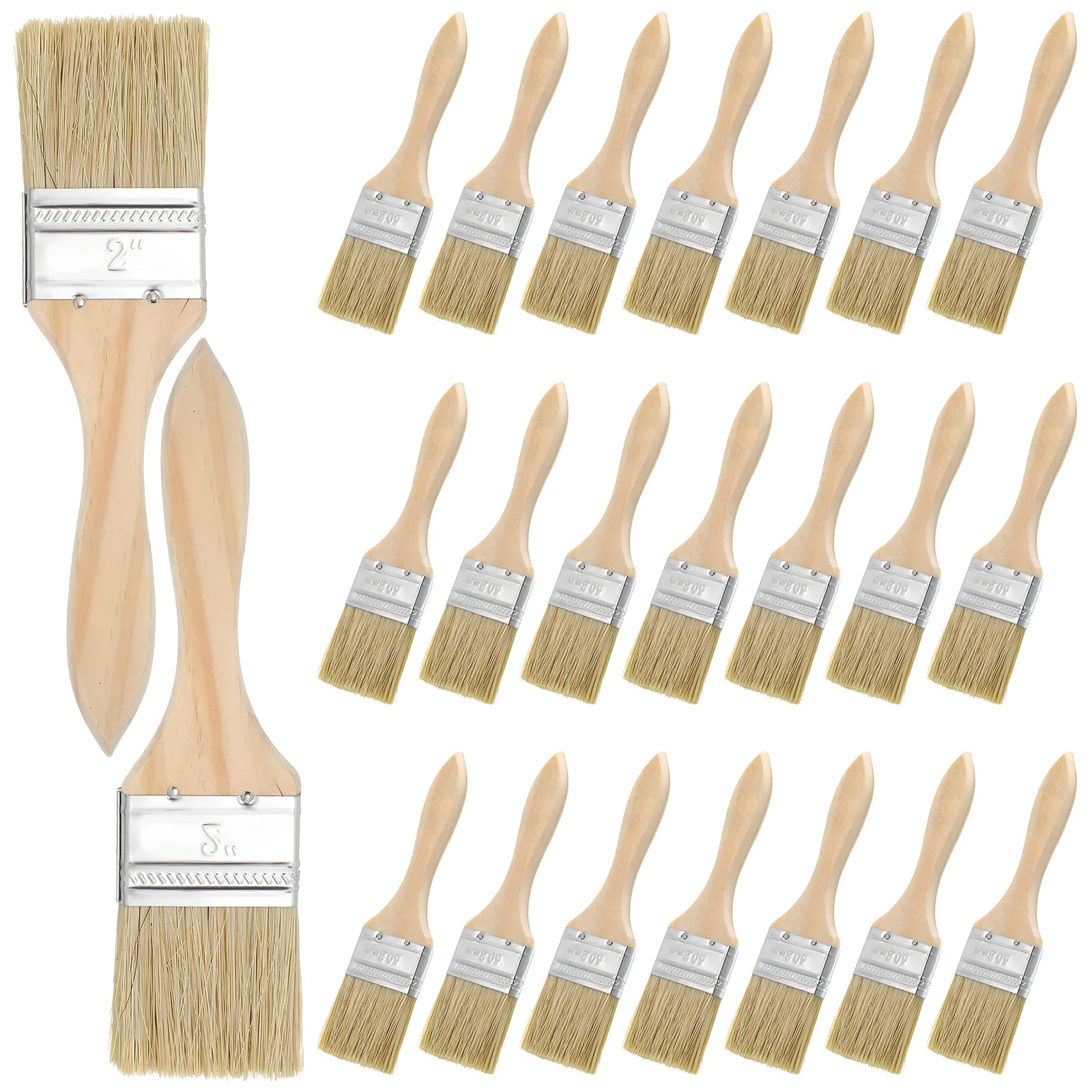 30 Pcs High Quality Wooden Handle Paint Brushes for Walls Trim Furniture Edging Tool Set Oil Stain Painting Beige
30 Pcs High Quality Wooden Handle Paint Brushes for Walls Trim Furniture Edging Tool Set Oil Stain Painting Beige