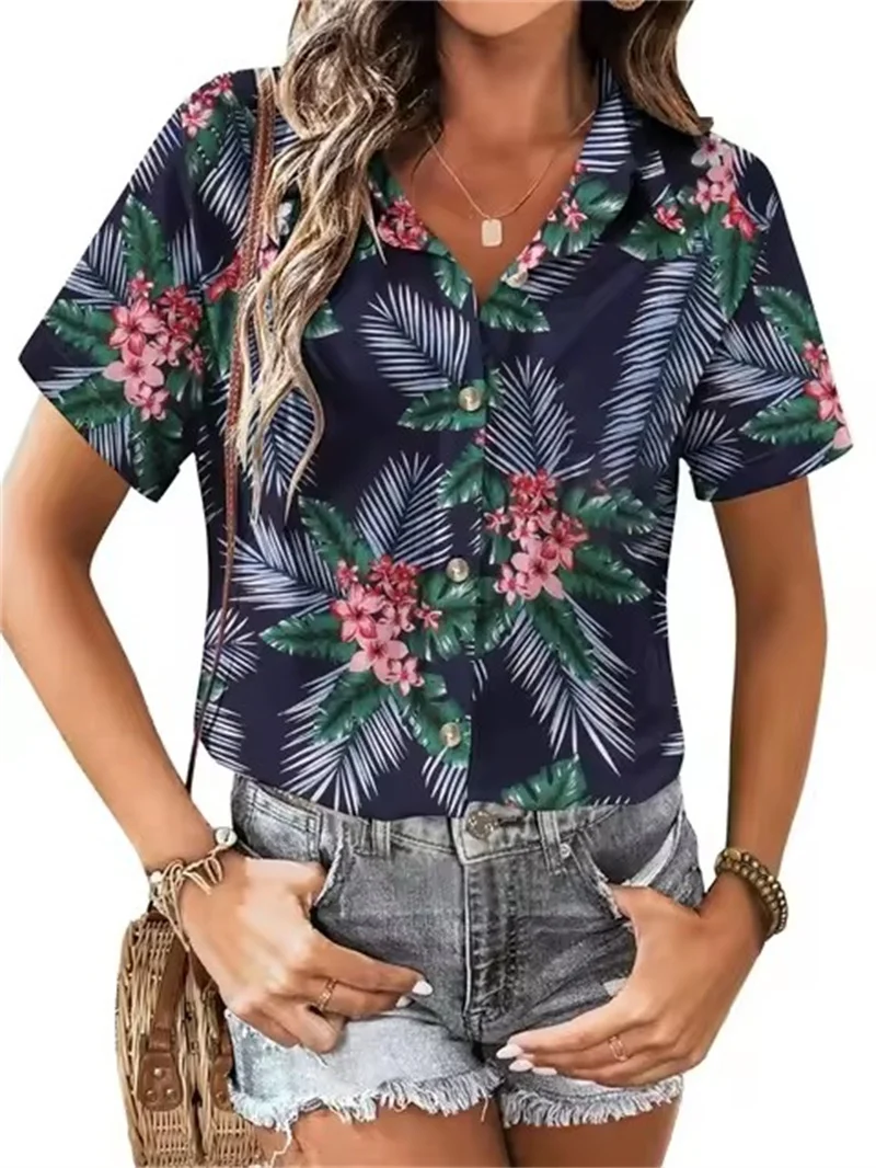 Boho Style Plaid Leaf Pattern Women Casual Shirts Summer Short Sleeve 3D Printed Street Ladies Blouse Tops Simple Comfort Shirts
Boho Style Plaid Leaf Pattern Women Casual Shirts Summer Short Sleeve 3D Printed Street Ladies Blouse Tops Simple Comfort Shirts