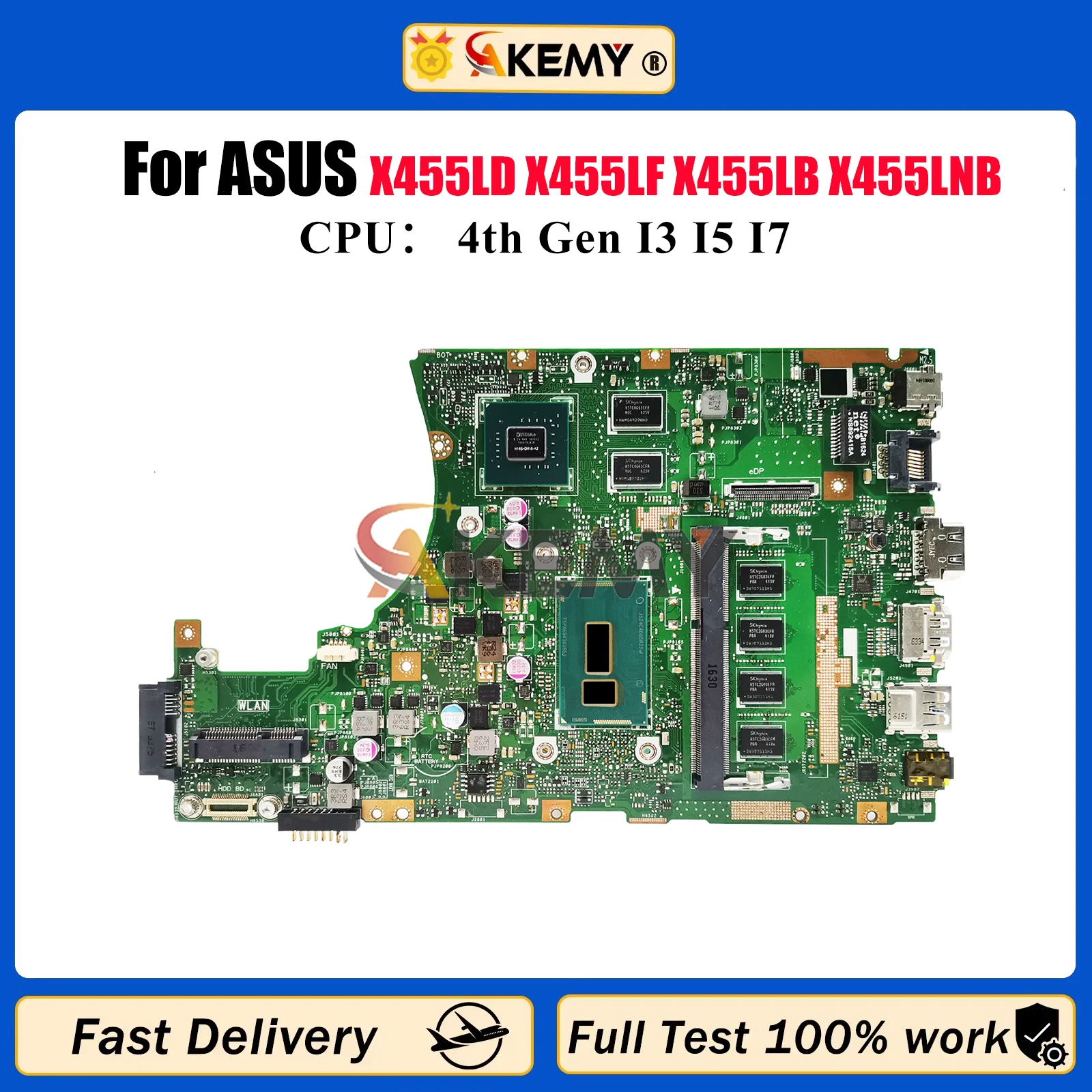 X455LD Laptop Motherboard For ASUS X455L A455L K455L W491L W419L X455LD X455LJ X455LF X455LB X455LNB Mainboard With I3 I5 I7 CPU
X455LD Laptop Motherboard For ASUS X455L A455L K455L W491L W419L X455LD X455LJ X455LF X455LB X455LNB Mainboard With I3 I5 I7 CPU