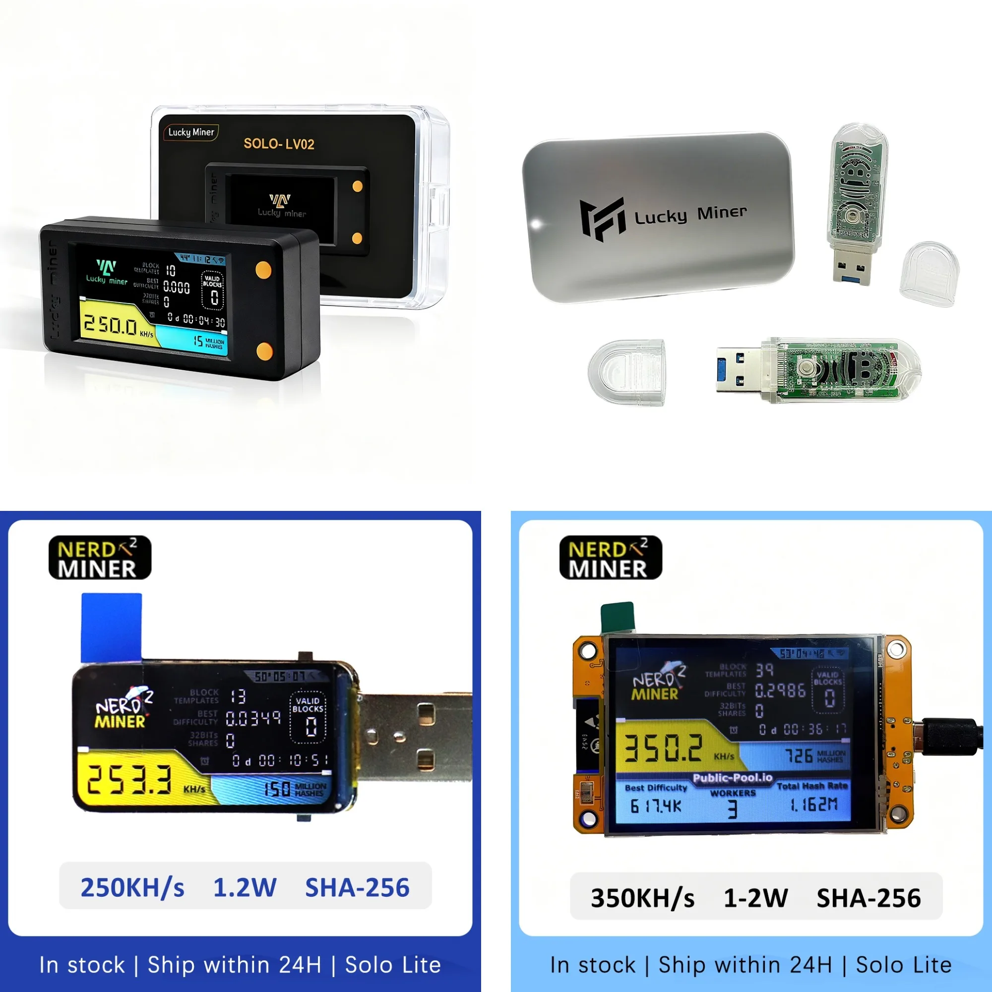 Lucky Miner LV01 LV02 LV03 LV04 Hash Rate 250~370KH/s Bitcoin Miner Family Personal Blockchain Virtual Coin Lotto Machine
Lucky Miner LV01 LV02 LV03 LV04 Hash Rate 250~370KH/s Bitcoin Miner Family Personal Blockchain Virtual Coin Lotto Machine