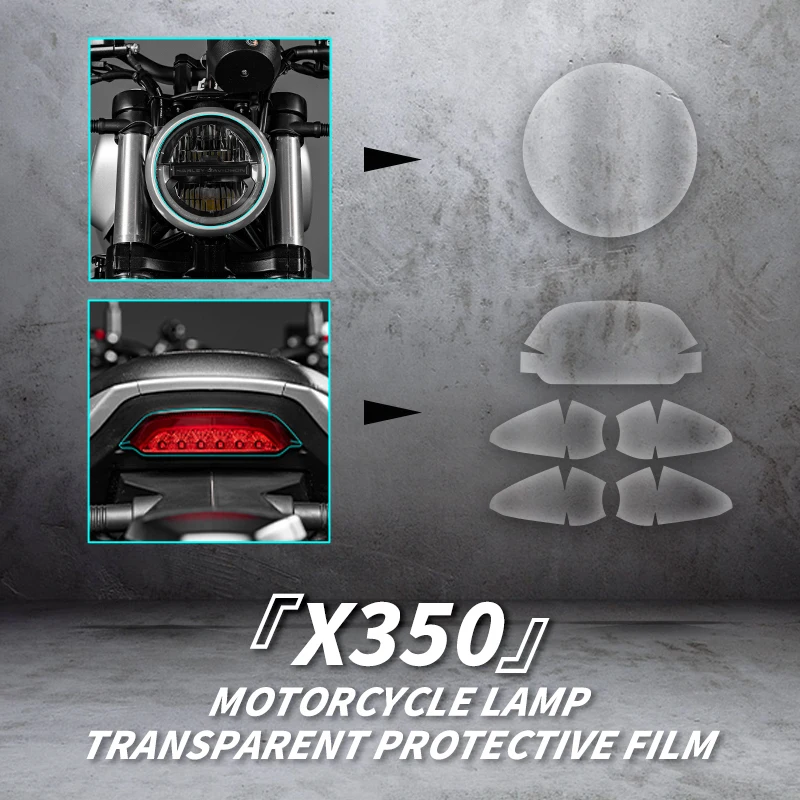 Used For HARLEY X350 Motorcycle Accessories Lamp Film Headlight And Taillight Transparent Protective Film Uv Protection Stickers
Used For HARLEY X350 Motorcycle Accessories Lamp Film Headlight And Taillight Transparent Protective Film Uv Protection Stickers