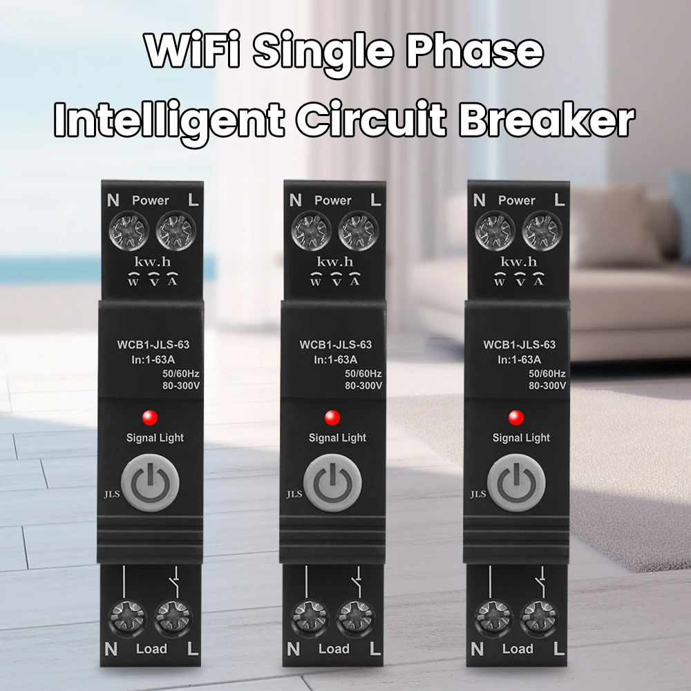 AC 220V 63A WiFi Circuit Breaker Undervoltage Overcurrent Temperature Leakage Protection Timing Switch Bidirectional
AC 220V 63A WiFi Circuit Breaker Undervoltage Overcurrent Temperature Leakage Protection Timing Switch Bidirectional