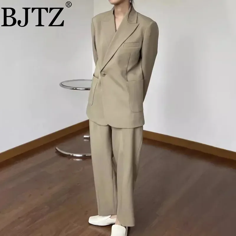 BJTZ однотонный модный элитный пиджак для женщин, весна-осень 2021, новый модный простой офисный женский пиджак с длинными рукавами
BJTZ однотонный модный элитный пиджак для женщин, весна-осень 2021, новый модный простой офисный женский пиджак с длинными рукавами