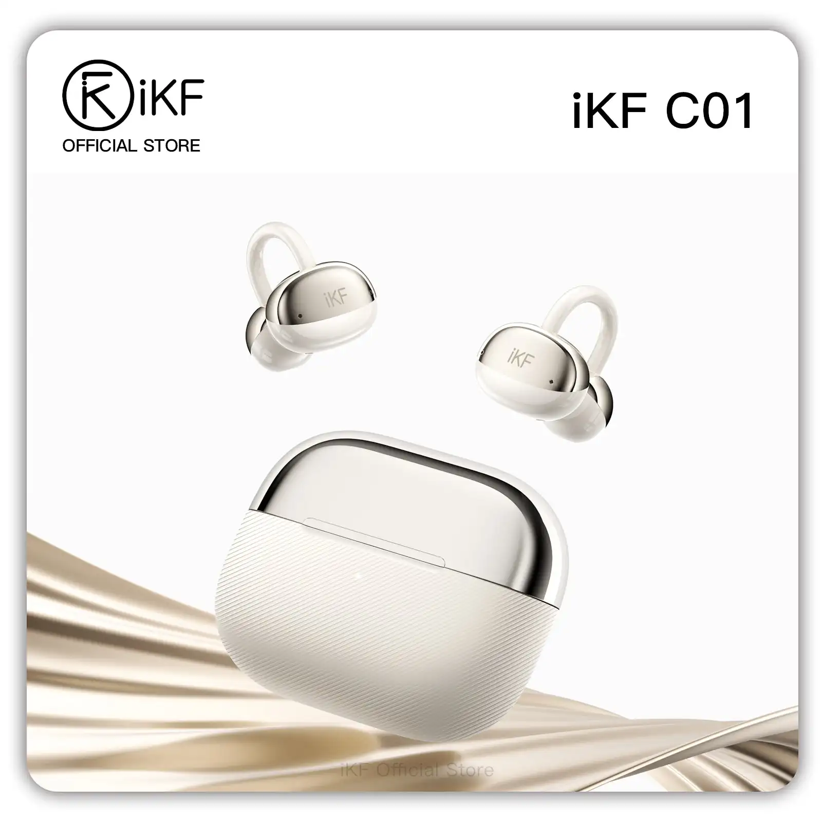 iKF C01 Wireless Earbuds Open Ear Bluetooth Earphones Stereo Sound Ear Clip
iKF C01 Wireless Earbuds Open Ear Bluetooth Earphones Stereo Sound Ear Clip