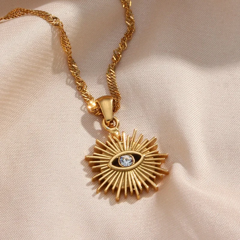 Luxury Zircon Evil Eyes Pendant Necklaces for Women Fashion Stainless Steel Demon Eyes Clavicle Necklace Aesthetic Jewelry Gifts
Luxury Zircon Evil Eyes Pendant Necklaces for Women Fashion Stainless Steel Demon Eyes Clavicle Necklace Aesthetic Jewelry Gifts
