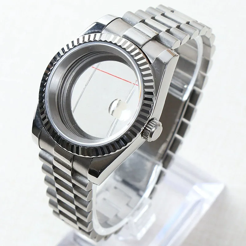High quality 40mm case Fit For 8285 Movement Components Stainless Steel Case Sapphire Crystal Glass 20mm Strap Watch Accessories
High quality 40mm case Fit For 8285 Movement Components Stainless Steel Case Sapphire Crystal Glass 20mm Strap Watch Accessories