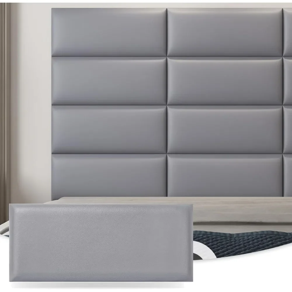 peel and stick headboard for king, full and queen in grey, pack of 12 wall panels 3d sized 9.84" x 23.62", soundproof, upholste
peel and stick headboard for king, full and queen in grey, pack of 12 wall panels 3d sized 9.84" x 23.62", soundproof, upholste