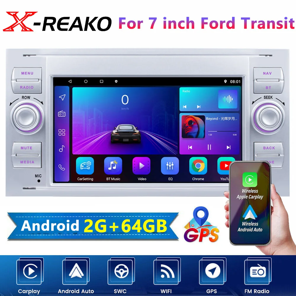 2DIN 7" Android Car Multimedia Player for Ford HD Manual Touch Screen Carplay Autoradio GPS Navigation WIFI Android Auto
2DIN 7" Android Car Multimedia Player for Ford HD Manual Touch Screen Carplay Autoradio GPS Navigation WIFI Android Auto