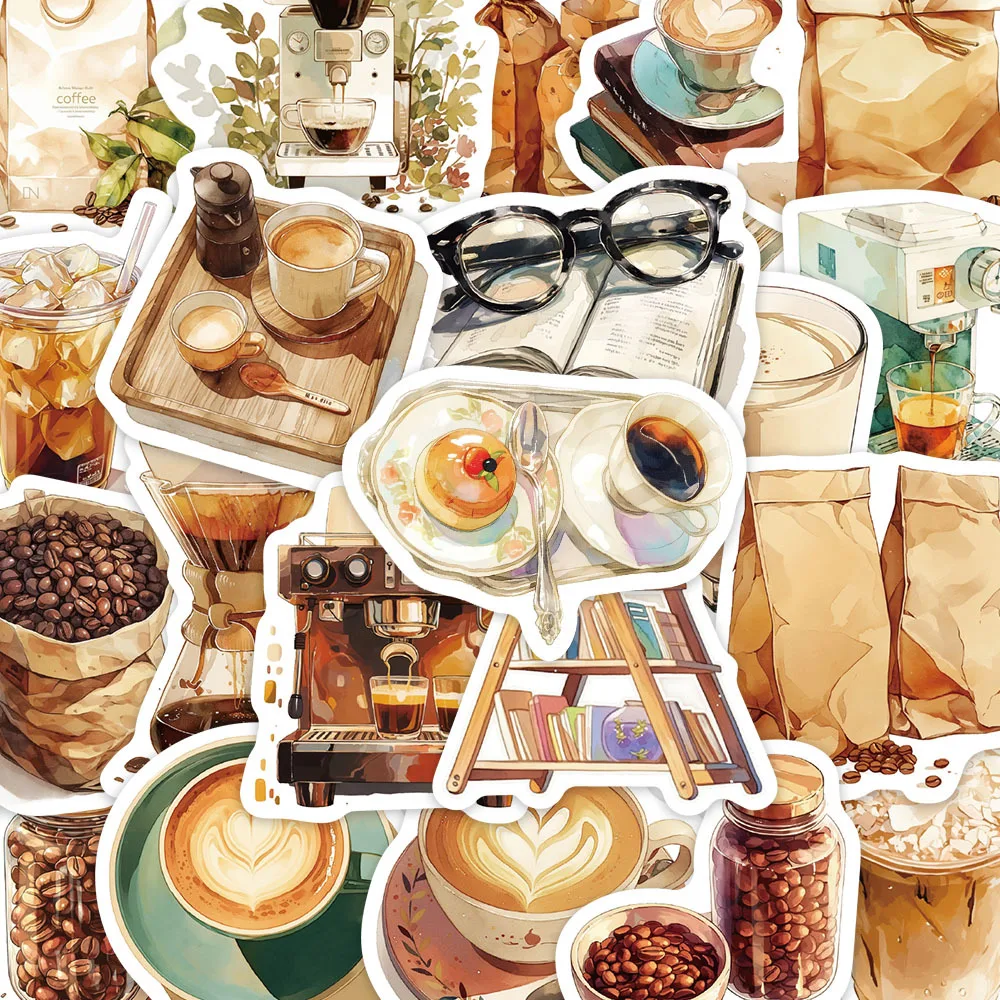 30PCS/Bag Retro Coffee Series Sticker Pack Exquisite Hand Account Material Phone Case Laptop Luggage Bottle Waterproof Stickers
30PCS/Bag Retro Coffee Series Sticker Pack Exquisite Hand Account Material Phone Case Laptop Luggage Bottle Waterproof Stickers