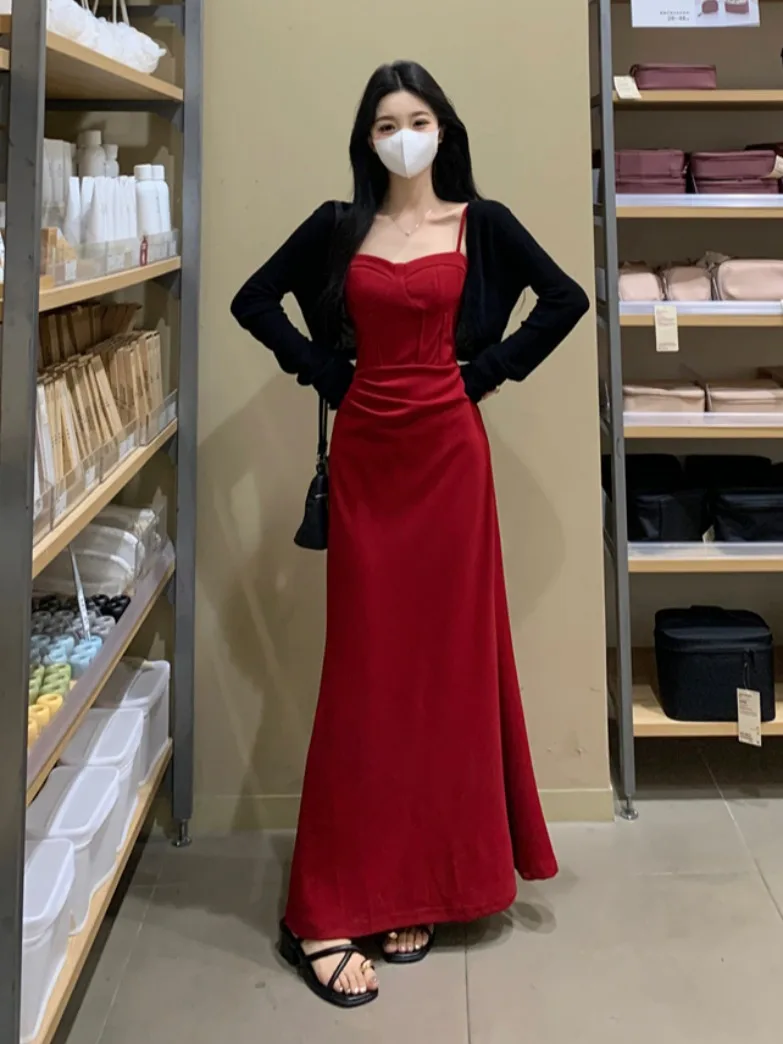 plus Size Red Knitted Summer Dress And Cardigan Set Vintage Hong Kong Style Casual Fashion High Waist Breathable Polyester
plus Size Red Knitted Summer Dress And Cardigan Set Vintage Hong Kong Style Casual Fashion High Waist Breathable Polyester