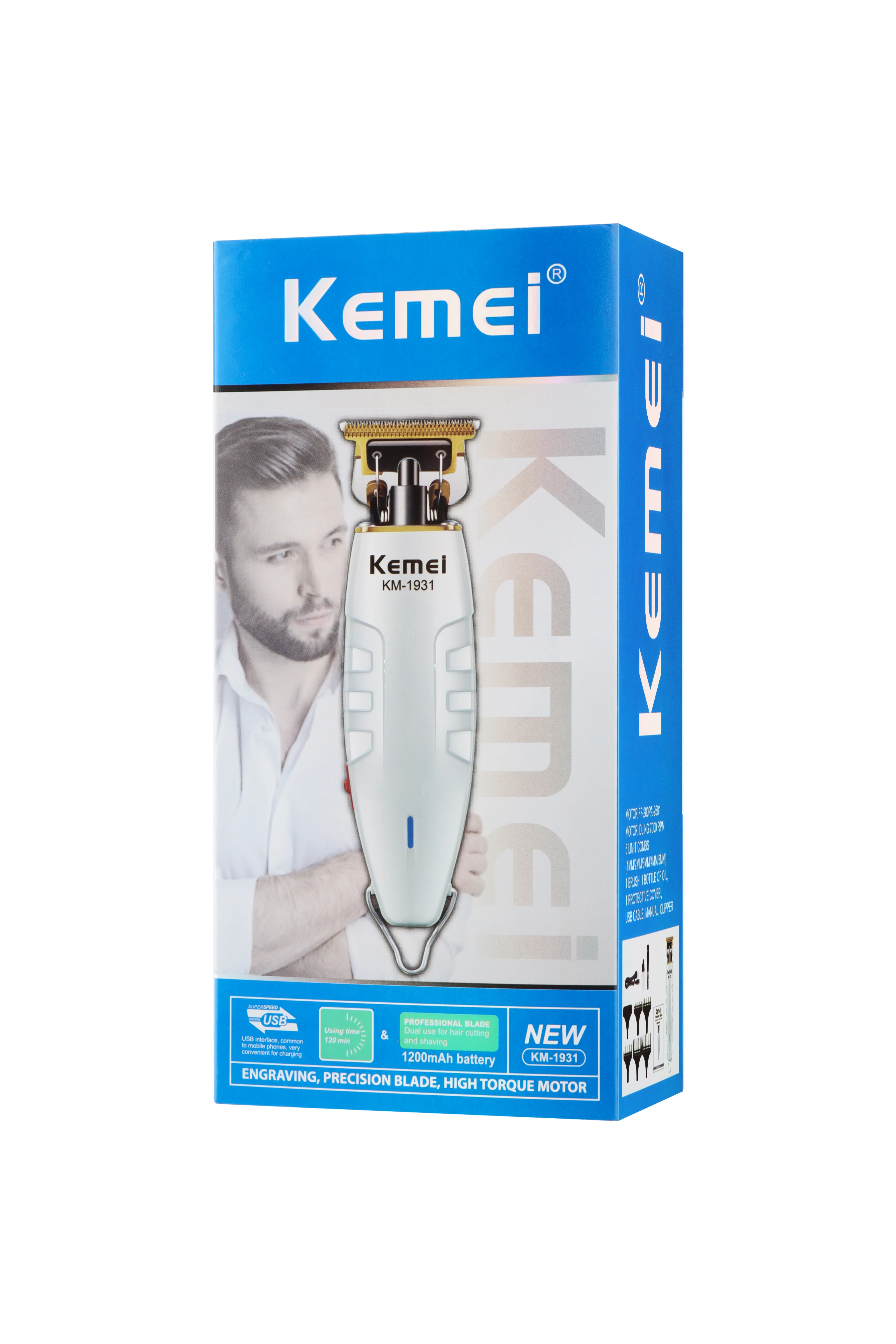 Kemei 1931 профессиональный парикмахерский электрический триммер для волос для мужчин, перезаряжаемая машинка для стрижки бороды, машина для стрижки волос, лезвие можно нуля
Kemei 1931 профессиональный парикмахерский электрический триммер для волос для мужчин, перезаряжаемая машинка для стрижки бороды, машина для стрижки волос, лезвие можно нуля