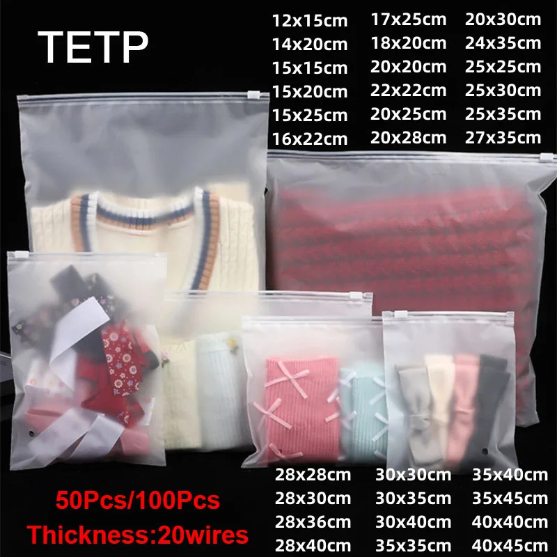 TETP Thickened Frosted Zipper Bag Travel Sweaters Underwear Pants Protable Home Clothes Storage Packaging For Small Business
TETP Thickened Frosted Zipper Bag Travel Sweaters Underwear Pants Protable Home Clothes Storage Packaging For Small Business