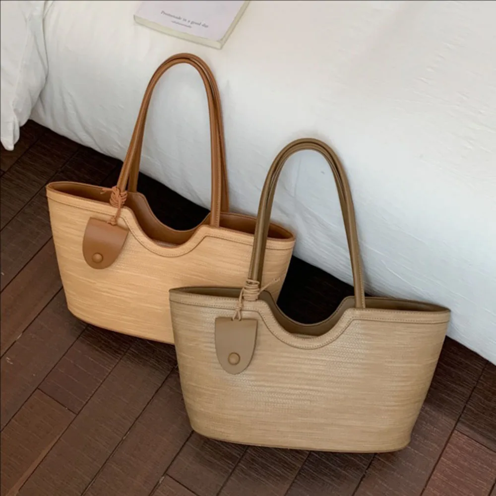 Hot Selling New Solid Color Shoulder Leather Bag Large Capacity Tote Bag Vintage Style Spring Summer Casual Ladies Big Handbag
Hot Selling New Solid Color Shoulder Leather Bag Large Capacity Tote Bag Vintage Style Spring Summer Casual Ladies Big Handbag