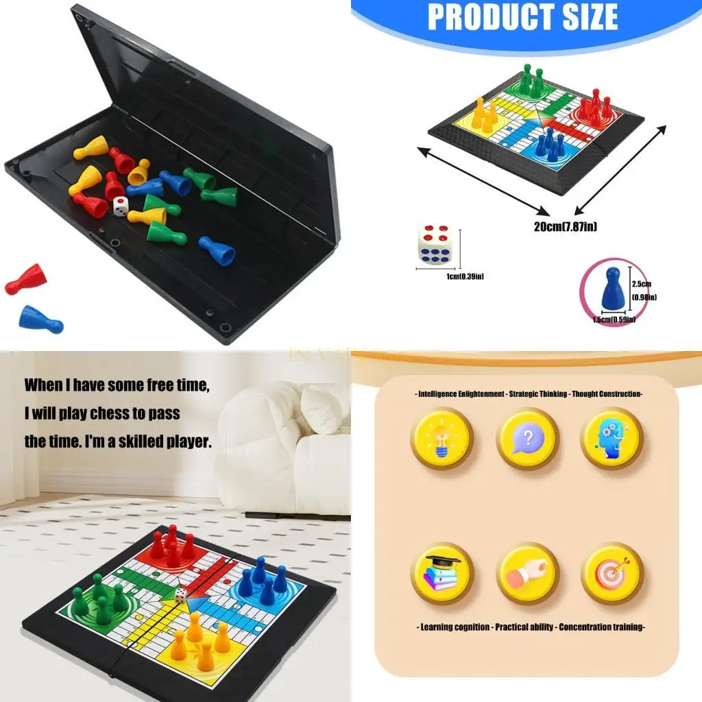 M5TC Portables Пластиковый набор настольных игр Ludo для семейных путешествий и активного отдыха с ярким цветом
M5TC Portables Пластиковый набор настольных игр Ludo для семейных путешествий и активного отдыха с ярким цветом