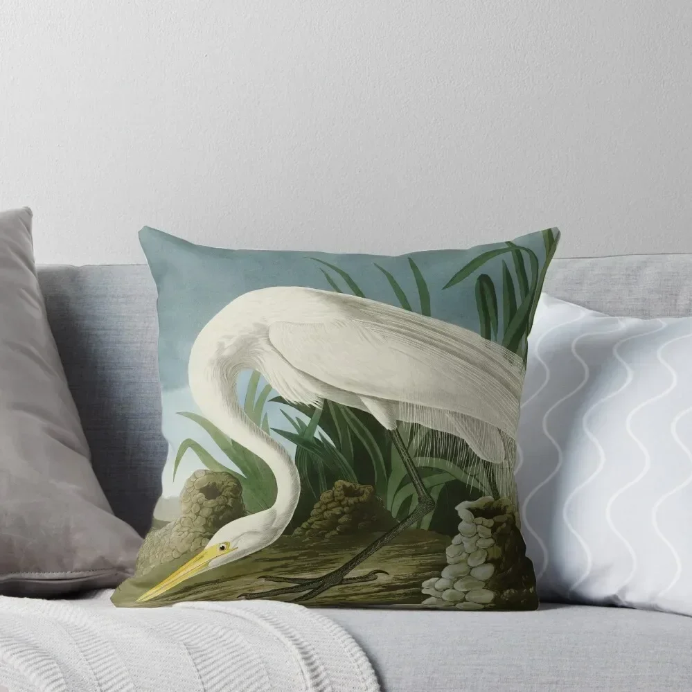White Heron - John James Audubon's Birds of America Print Art Print Throw Pillow Cusions Cover Luxury Pillow Cover pillow
White Heron - John James Audubon's Birds of America Print Art Print Throw Pillow Cusions Cover Luxury Pillow Cover pillow